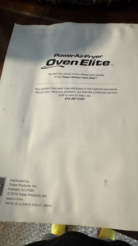 Power Air Fryer Pro Elite TXG-DT10L 6qt Luft Friteuse Backofen Rot LESEN - Bild 6 von 6