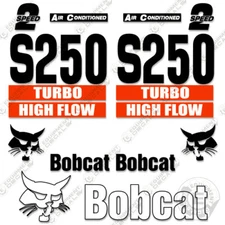 Fits Bobcat S250 Decal Kit Skid Steer Decals (2 Stripe Version) - 3M Vinyl!