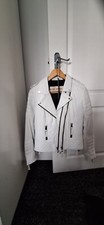 Boda Skins White Leather Jacket Xl 16