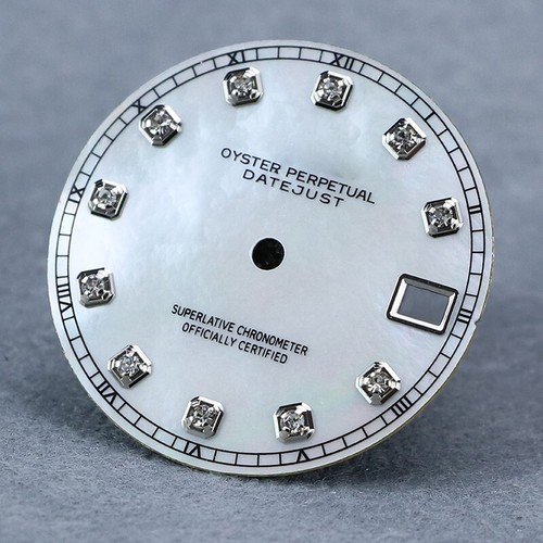 Date just white pearl mother 28.5mm For NH35 diamond indices without lumious - Picture 18 of 19