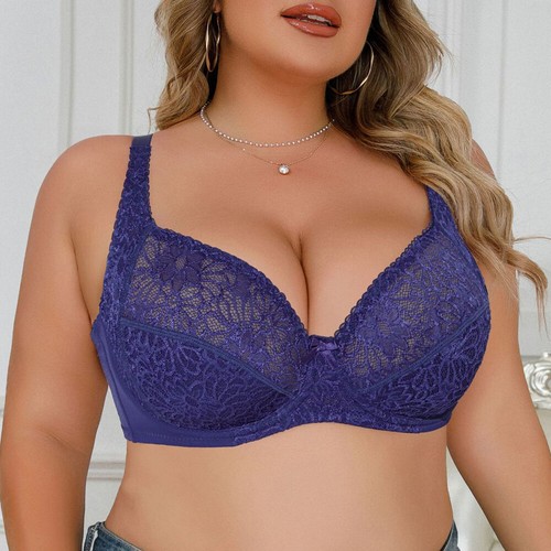Plus Size Women Bras Underwired Bralette Lace Brassiere Ms. Sissy Sexy Lingerie - Picture 3 of 23