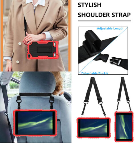 For BLU M8L Tablet 8 Inch Drop-Proof Kids Case Cover with Shockproof Kick Stand - Picture 138 of 146
