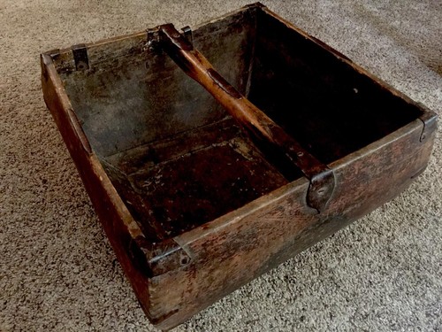 Rice Bucket Chinese Antique Primitive Rustic Wood Farm House Decor Asian Basket  - Picture 1 of 11