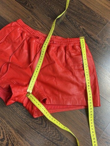 Philipp Plein Original Women's LEATHER MINI Shorts Red Size S - Picture 12 of 24