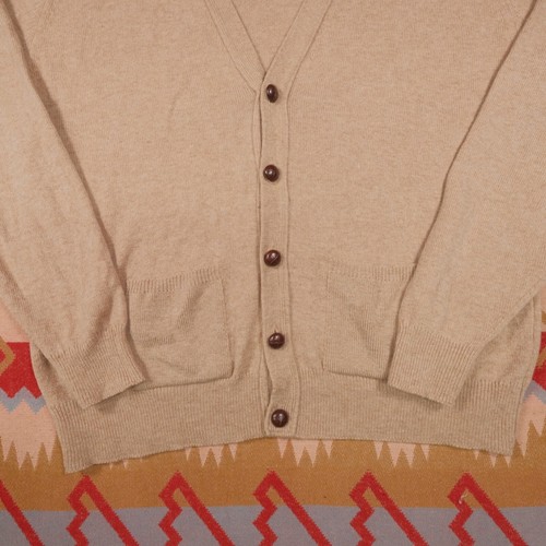 Vintage LL Bean Cardigan Men's XL 100% Lambswool Made in Scotland Brown Buttons - Picture 3 of 22