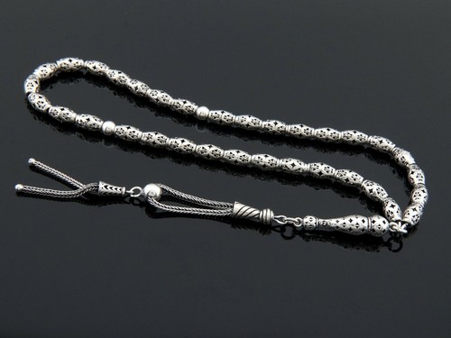 925 Sterling Silber 33 Islamische Gebetsperlen Misbaha Tesbih Tasbih 501077 - Bild 2 von 10