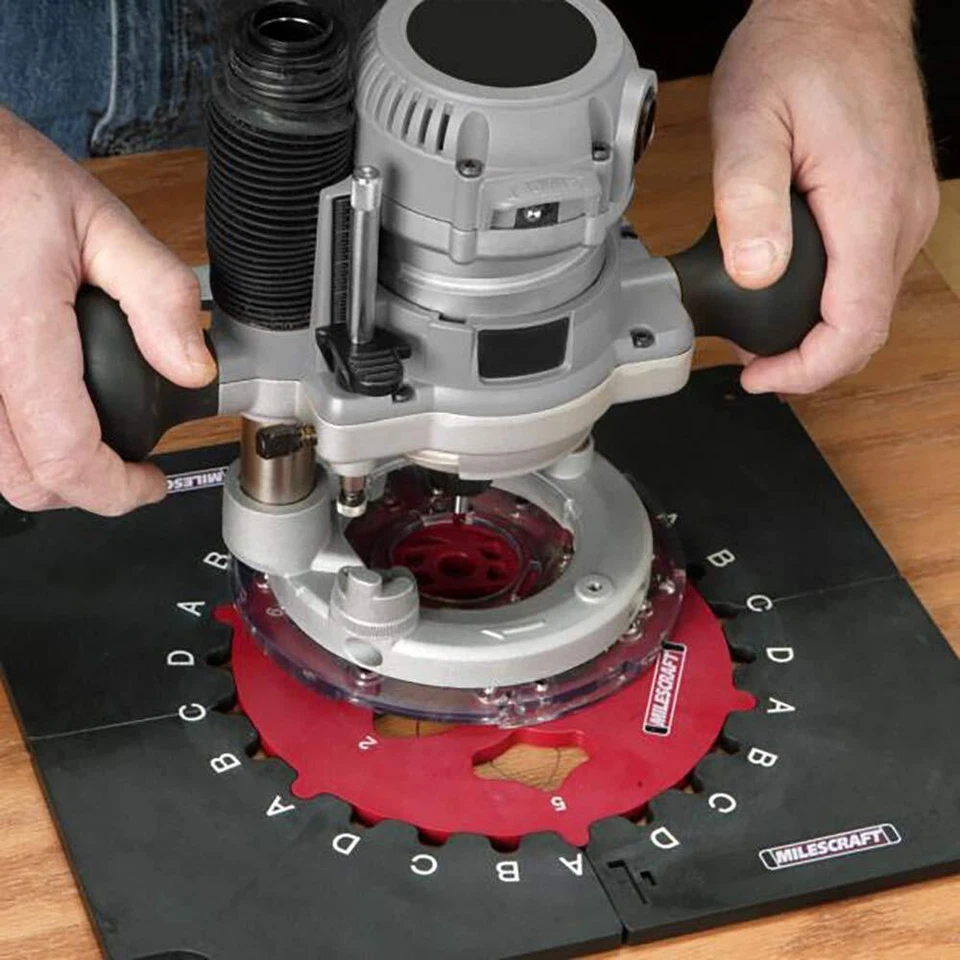 Kit de diseño/incrustación 1207 - Plantilla de enrutador plantilla negra y roja pequeña Foto 2 de 4