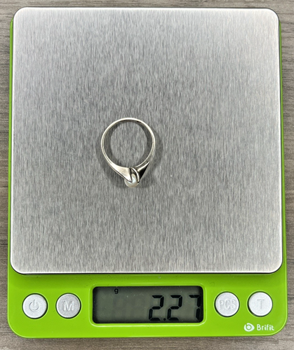 Modernist Vintage 10K Solid White Gold 4 Prong Pearl Minimalist Ring SZ 7.5 2.2g - Picture 6 of 13