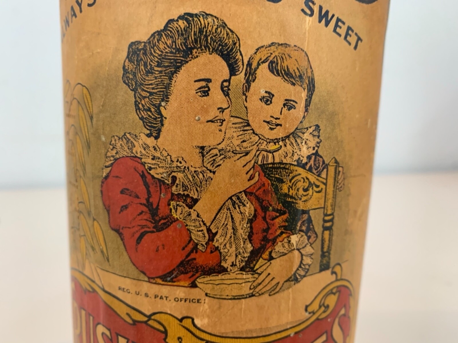 Antique Advertising Mother’s Crushed Oats 1lb 4 oz Quaker Oats Company