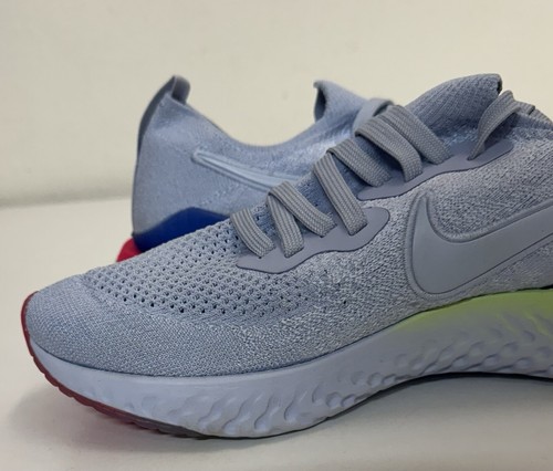 Nike Epic React Flyknit 2 “8-Bit” Mens Sz 9 Hydrogen Blue Lime Pink BQ8928-453 - Picture 11 of 12