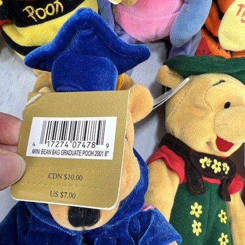 The Disney Store Bean Bag Plush Lot Of 8 Winnie Pooh, Tigger, Piglet, Eeyore - Picture 7 of 9