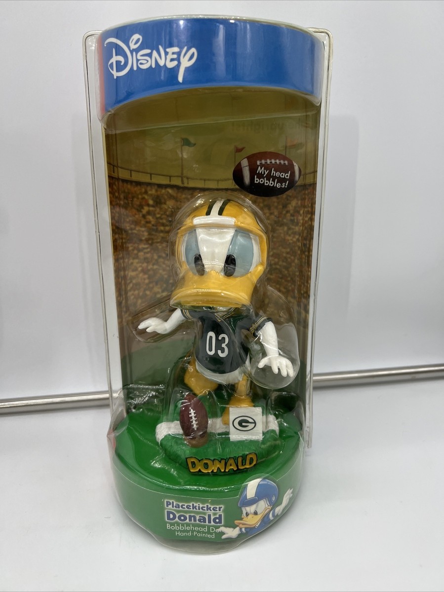 Disney Green Bay Packers Donald Duck Placekicker NFL Bobblehead