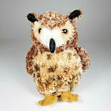Aurora Osmond Great Horned Owl Plush Stuffed Animal Mini Flopsie Beanbag Toy 8"