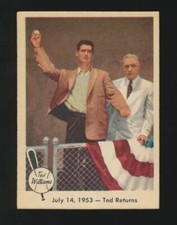 1959 Fleer "TED WILLIAMS" Baseball -#48 Ted Returns-July 1953 *CREASE FREE*