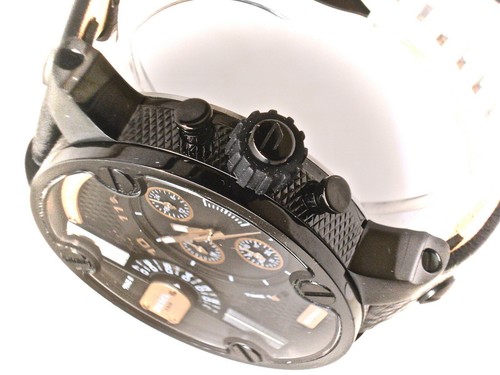 New Diesel Men's Watch Little Daddy DZ7291 Black Leather Band/NO BOX . - Picture 5 of 8