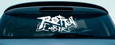ROTTEN EMBER, Racing Vinyl Aufkleber Autoaufkleber Laptop Heckscheibe Sticker