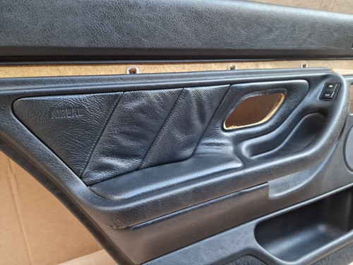 ⭐BMW E38 FL Black Leather Interior Front +Rear Door cards / Panels set 740i 730i - Picture 11 of 23