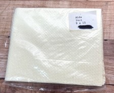 Aida 14Ct Cross Stitch Fabric 9x15 Inches Ivory Precut