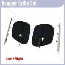 For 2011-13 BMW X5 E70 Front Lower Bumper Lateral Grill Cover + Molding Trim Set