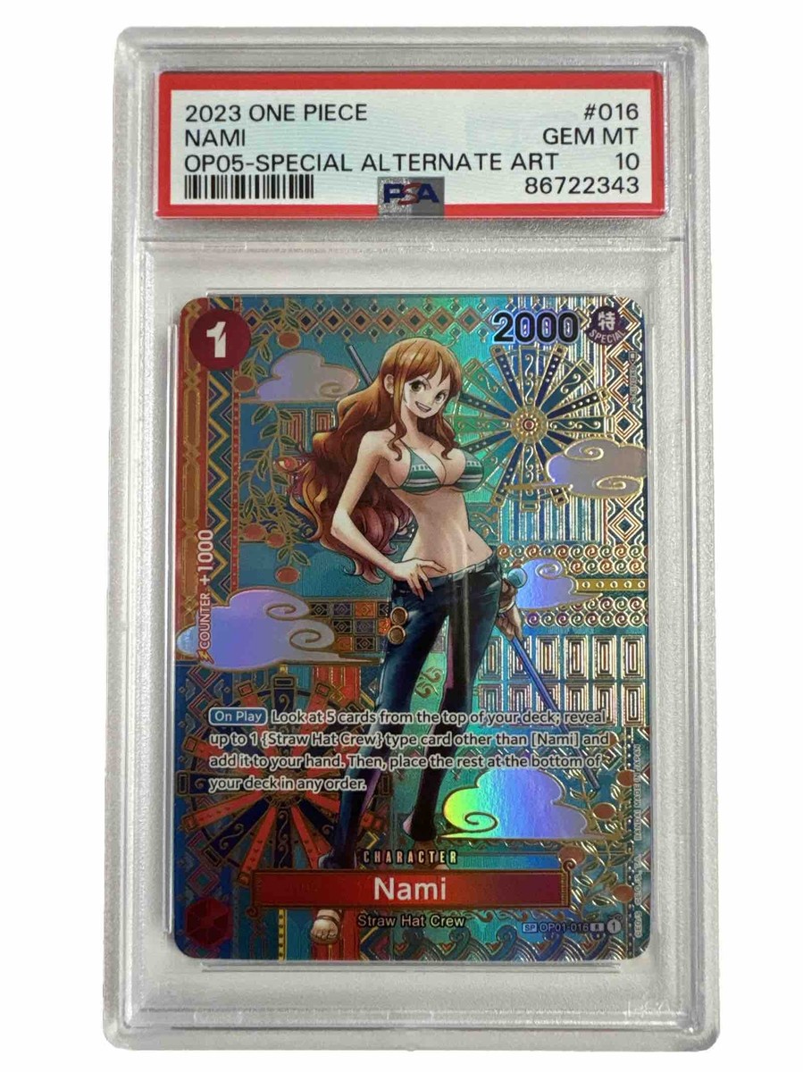 PSA 10 Nami SP ALT One Piece Card Game English OP05 #016 Special