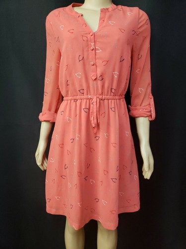 Modcloth Dress Orange Novelty Wishbone Print  Effortless on Arrival Size M #CB7 - Picture 5 of 12