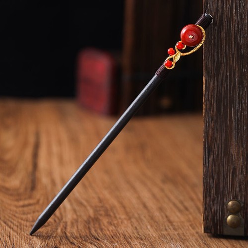 Retro Chinese Style Wooden Flower Hair Chopsticks Hair Stick Hairpin Chignon Pin - Picture 42 of 45