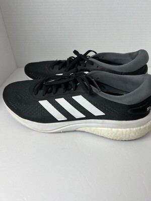 Adidas Mens Supernova 2 Black Running Shoes Sneakers Size 11 1/2