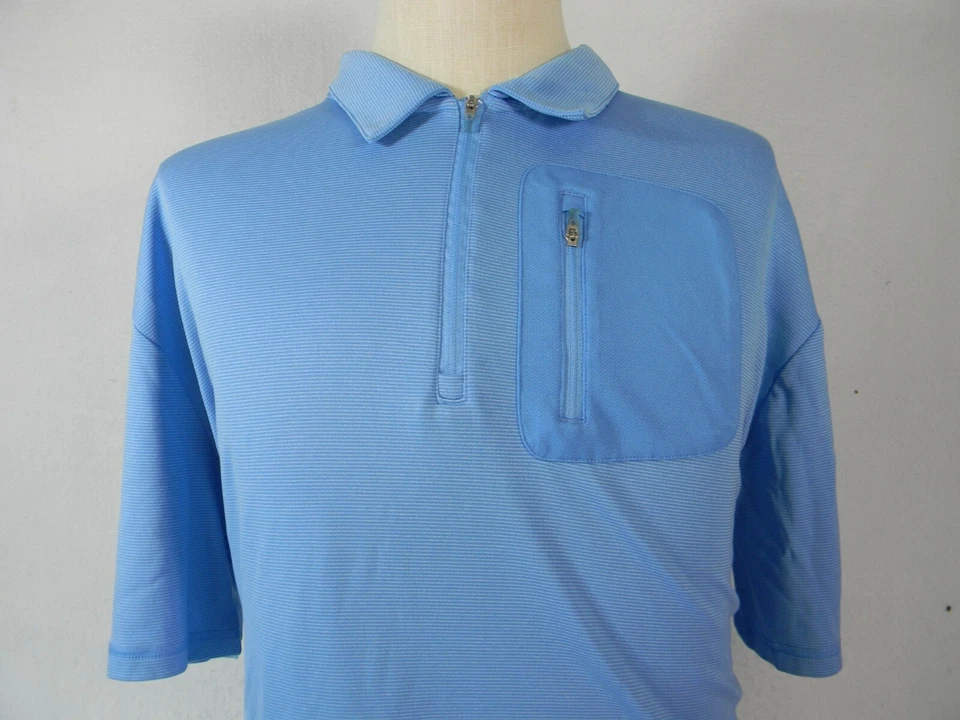 Reel Legends polo shirt mens 2XL XXL blue short-sleeve microfiber Dri-Fit Vented - Image 2 of 4