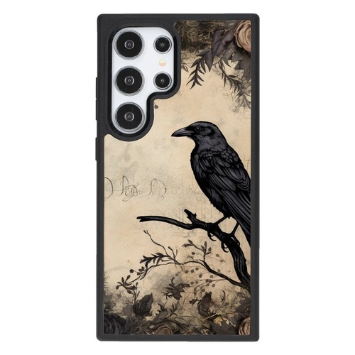 Anti Fingerprint For Samsung S21 S22 S23 S24 Ultra FE wireframe raven black bird - 第 21/25 張圖片