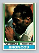 1974 Topps Floyd Little Football Card Denver Broncos #10