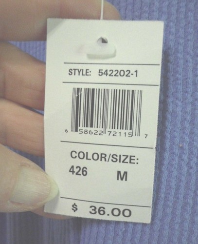 Onque Casuals Lounge Capri Size M NWT Blue Cotton Inseam 24" Pockets Drawstring - Picture 6 of 12