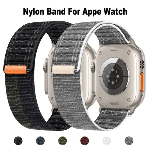 For Apple Watch Ultra 49mm 10 9 8 7 6 Sport Loop Wrist Strap Nylon Band Bracelet - 第 1/20 張圖片
