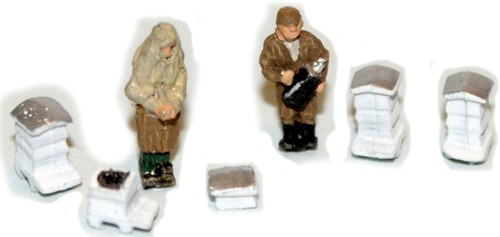 Beehives Beekeepers A100 UNPAINTED N Gauge Scale Langley Model Figures Metal - Picture 1 of 3