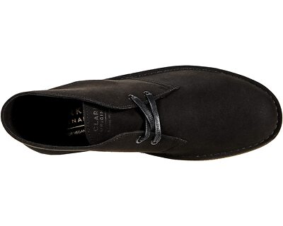 Men s Shoes Clarks DESERT BOOT Lace Up Chukka Boots 62582 BLACK VEGAN