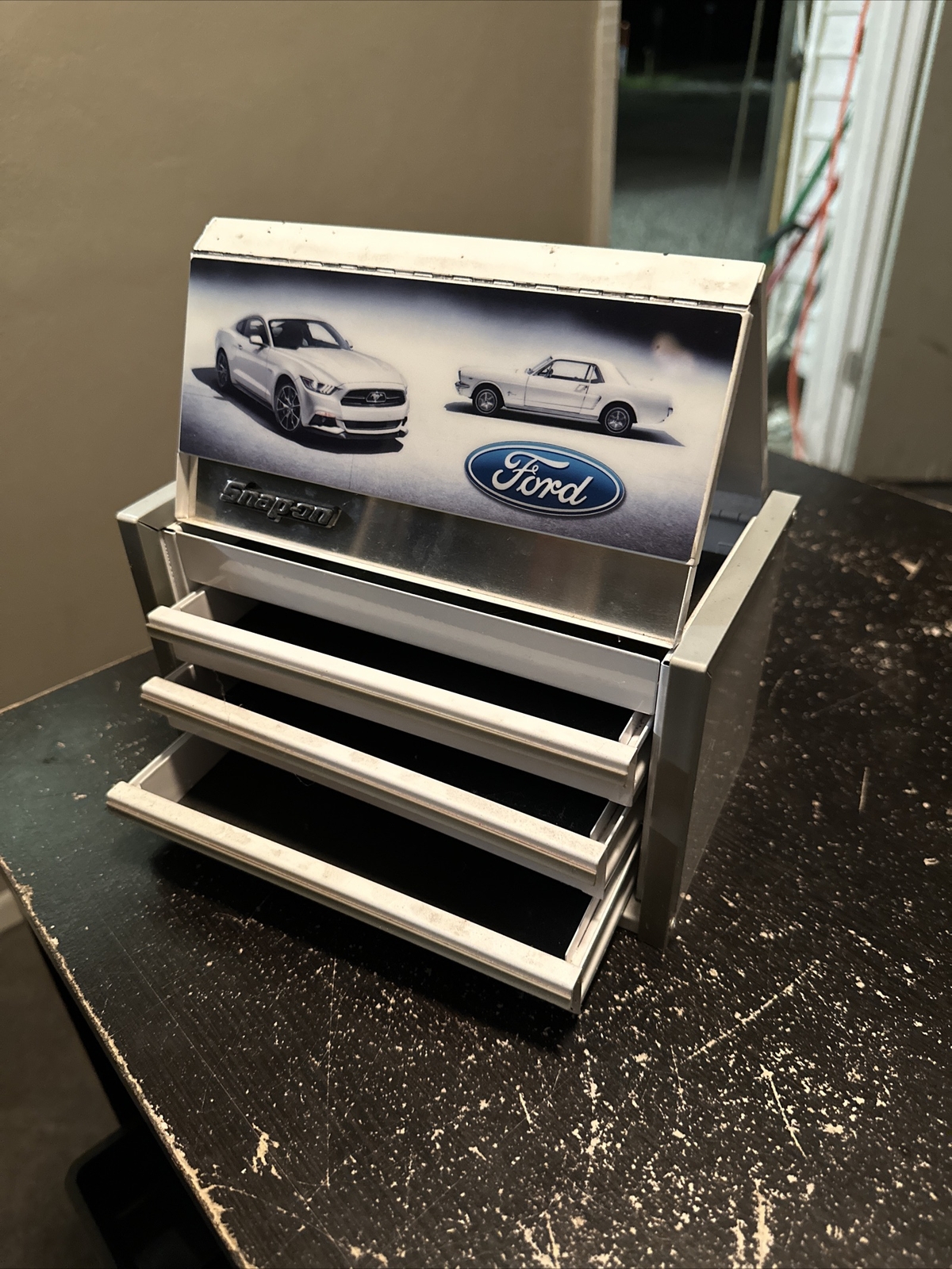 Snap On Micro Tool Box Mustang 50th Anniversary Edition Metal White