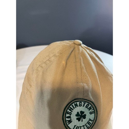Washington's Lottery Hat Cap Adult Unisex Beige Tan Adjustable Strap Back - Picture 5 of 6
