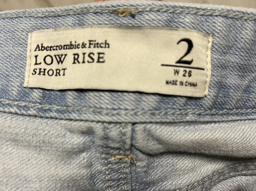 Vintage Y2k Abercrombie & Fitch Cutoff Jean Shorts Size 2/26  Low Rise Cotton - Picture 5 of 6