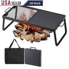 Folding Portable Campfire Grill Duty Outdoor Cooking Grate Camping High-Quality