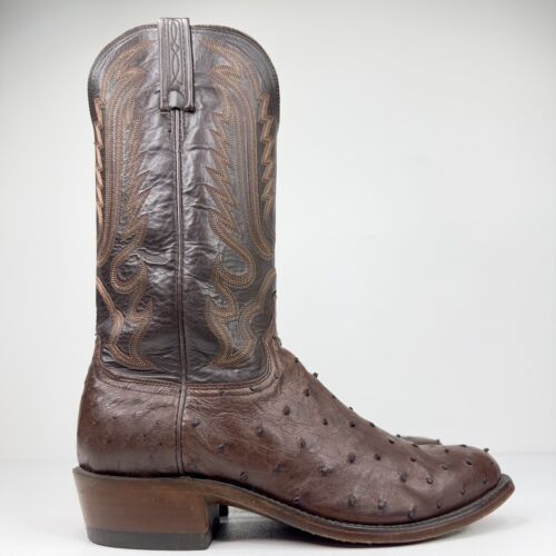 BOTAS VAQUERAS LUCCHESE FULL QUILL EXÓTICAS AVESTRUZ (N1154R)🌵| HECHAS EN ESTADOS UNIDOS | HOMBRES 8 EE✨ - Imagen 2 de 15
