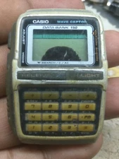 USED CASIO (2296) DBC-W150 Wave Cepto DATA BANK DIGITAL WATCH FOR PARTS/REPAIRS