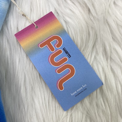 Warmes lustiges Batik Sweatshirt Hoodie blau warm Wellen kaltes Bier Größe M neu mit Etikett 199 $ - Bild 12 von 12