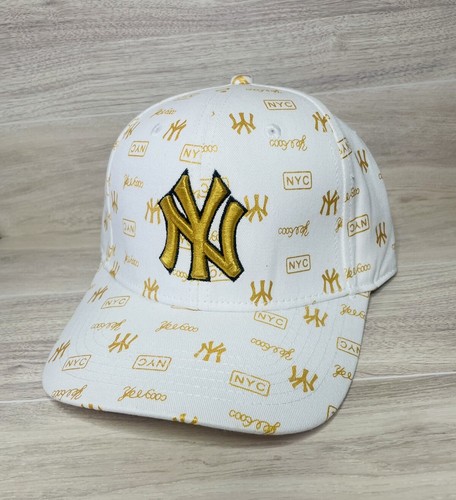 New York verstellbare Baseball Cap - Premium 100% Baumwolle Unisex weiß