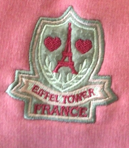 Girls Paris Authentic Pink “Paris” Front Zip Hooded Sweatshirt Size 6 - Picture 3 of 4