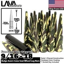 20x Camo Tactical 9/16-18 Spike Lug Nut Fit Dodge Dakota Durango Ram1500 Raider