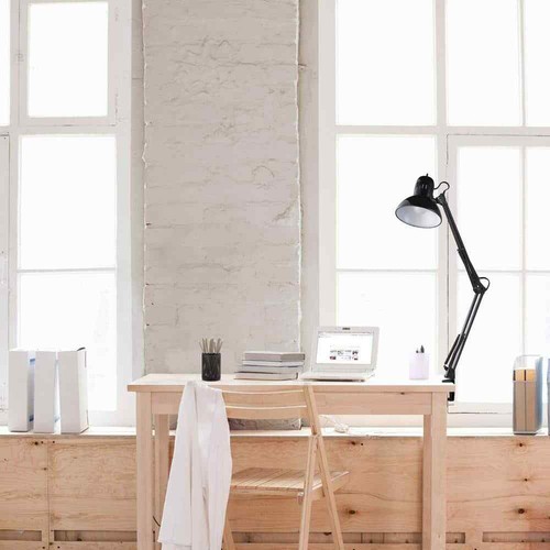 32 In. Black Vintage Swing Arm Desk Lamp with Metal Clamp - Picture 2 of 10