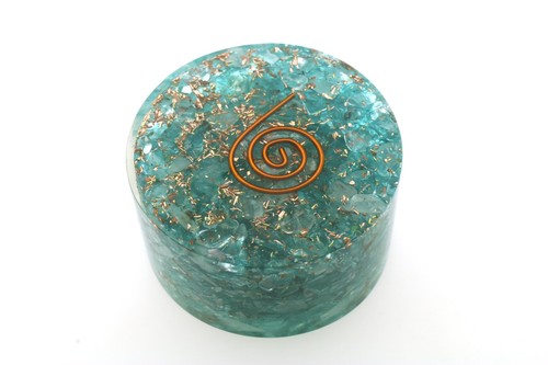 Aquamarine Orgone Tower Buster Powerful EMF & 5G Energy Protection 1.5in - Picture 3 of 10