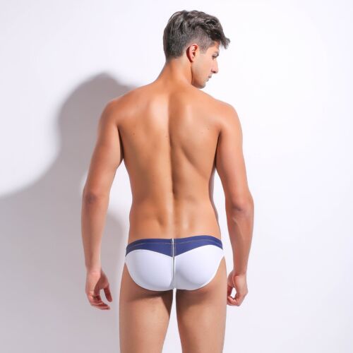 Herren verschiedene Farben Bademode sexy Slips Frontkrawatte tief angehobener Badeanzug - Bild 12 von 13