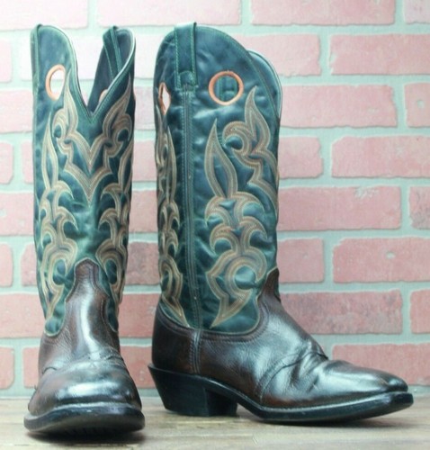 Laredo Mens Black/Dark Brown Square Toe Cowboy Boo