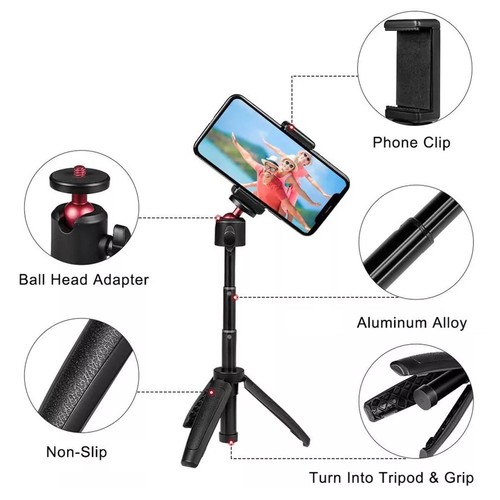 Hand Grip Tripod Phone Mount for iPhone / Samsung / Google - Picture 7 of 9