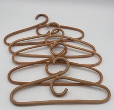 Lot of 5 Vintage Bamboo Bentwood Hangers BLEMISH